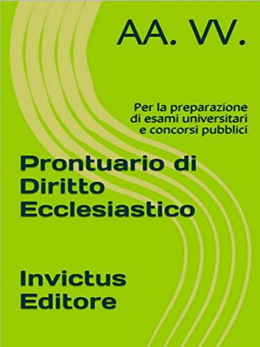 Prontuario di diritto ecclesiastico (Italian Edition)