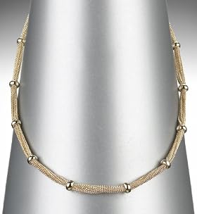 Gold Effect Multi-Strand Bead Chain Necklace