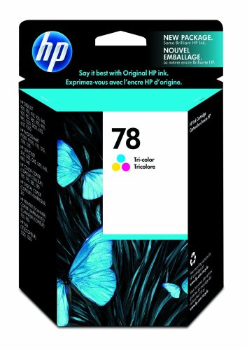 Original HP 78 Tri-color Ink Cartridge in Retail Packaging.