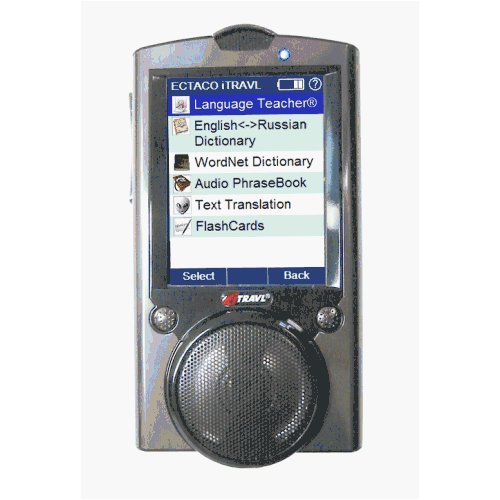 Ectaco NTL-8W iTRAVL Black Talking 2-Way Multilingual Language Communicator and Dictionary