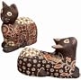 Collectible Fair Trade Batiked Cats - set of 2