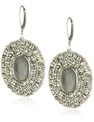 Dana Kellin Textural Labradorite and Pyrite Oval Earrings