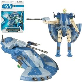 Star Wars Transformers Battle Droid To AAT [Toy]