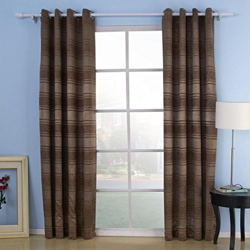 twopages Miss Zebra Embossed Stripe Room Darkening Thermal Grommet Top Curtain (One Panel) 50Wx96"L Multi Size Available Custom 63/84/96/102 Inch Length