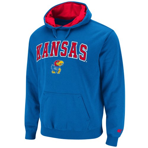 NCAA Kansas Jayhawks Automatic Pullover Hoodie (Royal, Large)