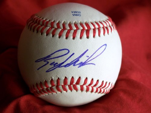 Ryan Ludwick Autographed ROLB Baseball, San Diego Padres, Saint Louis Cardinals, Proof Photo of Ryan Signing for Us.