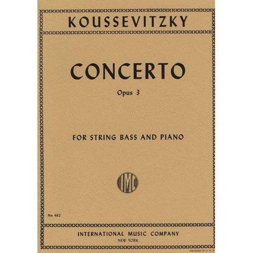 Koussevitzky, Serge - Concerto, Op. 3 - Bass and Piano - edited by Fred Zimmermann - International