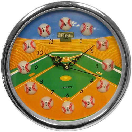 10 Inch Baseball Wall Quartz Movement