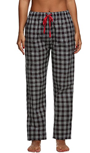 Ekouaer Sleepwear Womens Comfort Plaid Pajama Pants Lounge Bottoms XS-XL
