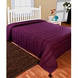 Rajput 100% Cotton Ribbed Throw Purple