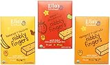 Ella's Kitchen Nibbly Fingers Organic Bundle: (1) Mangoes and Carrots 4.4oz, (1) Apples and Strawberries 4.4oz, (1) Bananas and Raisins 4.4oz (3 Pack Total)