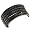 Black Ice Quintuple Strand Crystal On Faux Suede Band Bracelet With Button Clasp