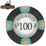 Milano Poker Chips by Claysmith Gaming. Casino Quality Clay Poker Chips in Sleaves of 25