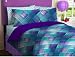 Purple & Teal Plaid Reversible Teen Girls Twin Comforter Set (6 Piece Bed In A Bag) Purple & Teal Plaid Reversible Teen Girls Twin Comforter Set (6 Piece Bed In A Bag)