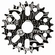 MacNeil Primary Sprocket 7075 33T Swagger Print Black Primary Sprocket 7075 33T Swagger Print Black