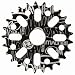 MacNeil Primary Sprocket 7075 25T Swagger Print Logo Orange