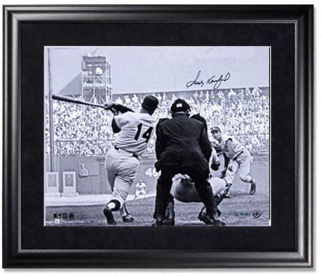 Sandy Koufax Los Angeles Dodgers - 10/2/1963 - Framed Autographed 16x20 Photograph