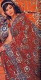 Fire & Spice Designer Party wear contemporary georgette sari fabric / saree / wrap