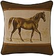 Brown Equestrian 19" Square Pillow