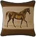 Brown Equestrian 19" Square Pillow