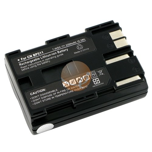 Canon BP511, BP-511, BP511A, BP-511A Brand New Equivalent LiIon Battery for CANON Digital Rebel EOS 5D 10D 20D 30D 40D 50D D30 D60 300D