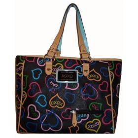 Xoxo Handbag Purse Tote Madly in Love Black Signature Logo