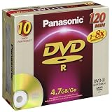 LMRF120MU10 - Panasonic 8x DVD-R Media 4.70 GB - 120mm Standard - 10 Pack