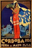 1934 CORDOBA FERIA DE MAYO EUROPE TRAVEL TOURISM SPAIN SMALL VINTAGE POSTER REPRO