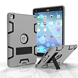 iPad Air 2 Case,Veggzy®Heavy Duty Shockproof Full-body Rugged Armor Hybrid Three Layer Impact Resistant Defender Kickstand Protective Cover with Screen Protector for iPad Air 2 / iPad 6th Generation