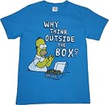 Simpsons Homer Why Think Outside the Box? Men's T-Shirt