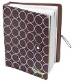 Creative Options Soft Sided 700-521 Photo Organizer Note Book Chocolate with Periwinkle Circles 7.25