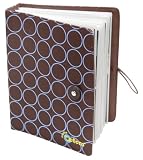 Creative Options Soft Sided 700-521 Photo Organizer Note Book Chocolate with Periwinkle Circles 7.25