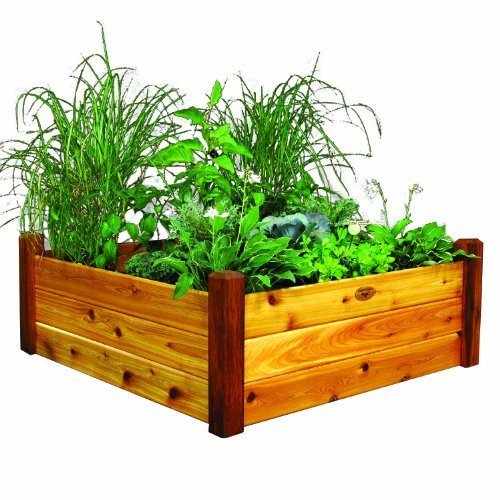Gronomics RGBT 48-48S 48-Inch by 48-Inch by 19-Inch Raised Garden Bed, Finished