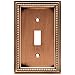 Brainerd 64245 Beaded Single Toggle Switch Wall Plate / Switch Plate / Cover Aged Brushed Copper