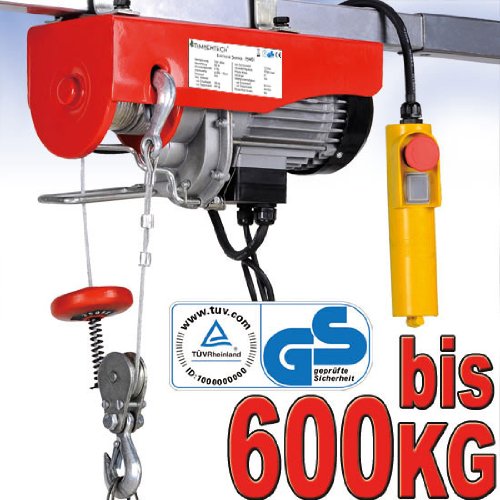 elektrische Seilwinde 600kg 230V TÜV GS