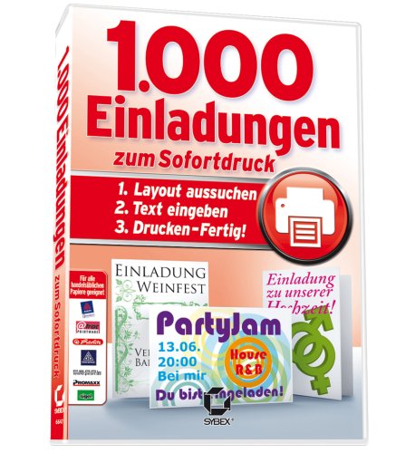 1.000 Einladungen zum Sofortdruck