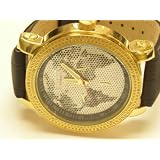 JoJino ByTechno Swiss Solid Gold Plated Stainless Steel Genuine Diamond Bling Watch by JoJino