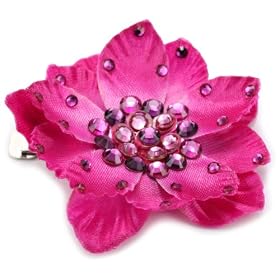 TARINA TARANTINO Classic Black Small Silk Flower Anywhere Cli