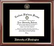 University of Washington Huskies - Embossed Seal - Mahogany Gold Trim - Diploma Frame