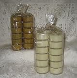 100% Beeswax Candles - 24 Tea-Light Candles in NATURAL - Plastic Cups
