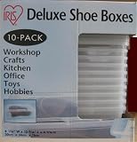 Clear Shoe Storage Boxes :10 Pack Clear Plastic Deluxe Shoe Storage Boxes