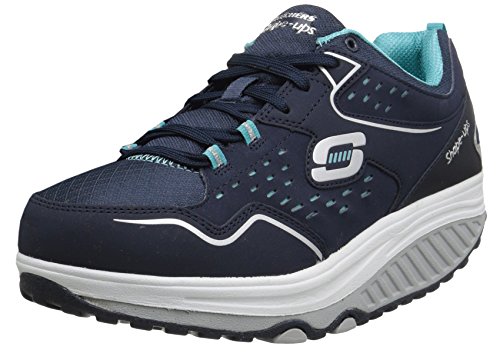 Skechers Women's Shape Ups Everyday Comfort Fashion Sneaker, Navy/Light Blue, 9 M US