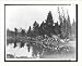 Historic Print (L): [U.S. Geological Survey pack train on trail along the Yellowstone...