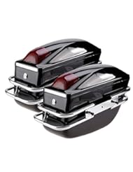 Apparel: Wakrays 2Pcs Motorcycle Rear Trunk Hard Case Saddle Bags Hanging Side Box Luggage Bag - Wakrays