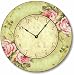 Item C2012 Vintage Shabby Chic Style 10.5 Inch Pink Rose Clock