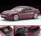 BMW 645 Ci COUPE 2005 in DARK RED Diecast Model Car in 1:18 Scale by Kyosho