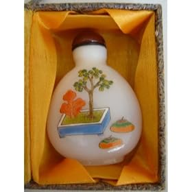 Chinese Enamel Glass Snuff Bottle : Wish You the Best