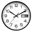 Chaney Instruments 10-Inch Wheeler Wall Clock with Daily Calendar