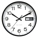 Chaney Instruments 10-Inch Wheeler Wall Clock with Daily Calendar