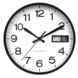 Chaney Instruments 10-Inch Wheeler Wall Clock with Daily Calendar